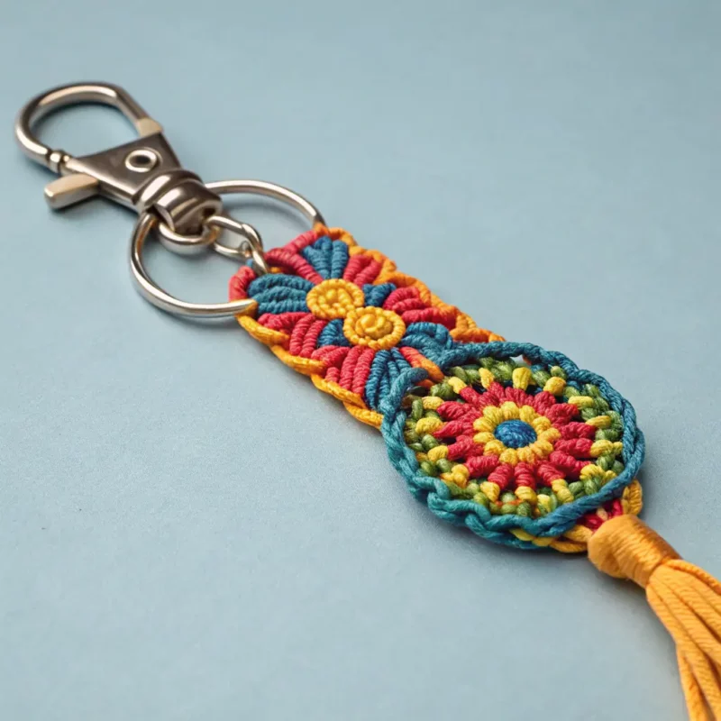 Funky Fabric Keychain